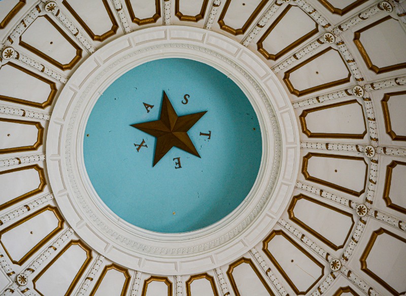 ceiling with a star