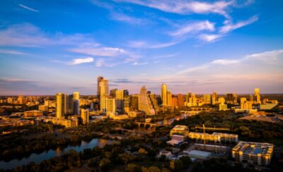 Bright Beautiful Austin Texas Cityscape